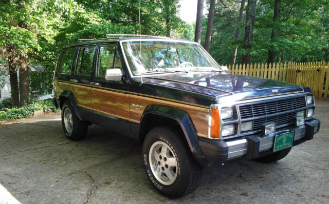 1990 Jeep Wagoneer Limited, Blue/Sand, Final Year, 4x4 XJ Wagoneer 1990 Jeep Wagoneer