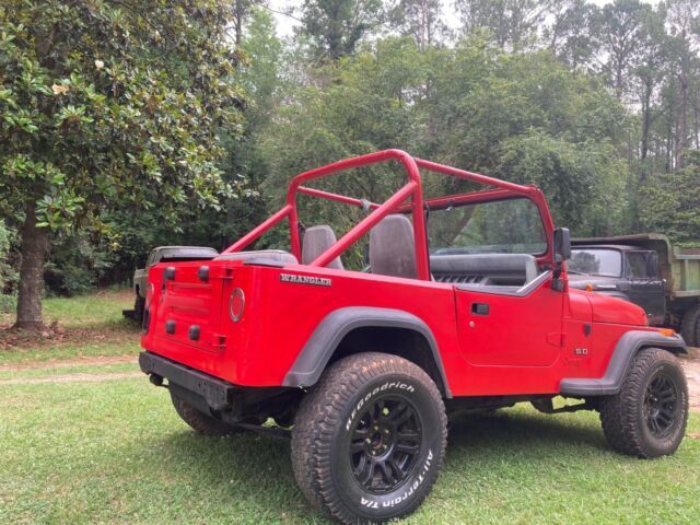 1990 Jeep Wrangler SUV Red 4WD Manual 1990 Jeep Wrangler