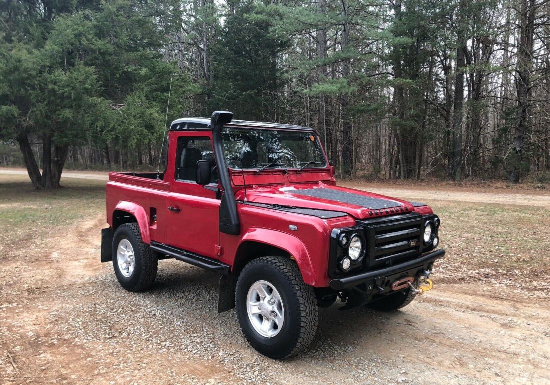 1990 Land Rover Defender 90 - Pick Up Truck - 200Tdi - Red Tonka Truck - 4x4 1990 Land Rover Defender Pick up