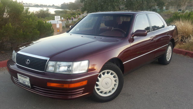 1990 Lexus LS400 4-Door V8 Burgundy Exterior & RARE CLOTH Interior!! 51K MILES! 1990 Lexus LS