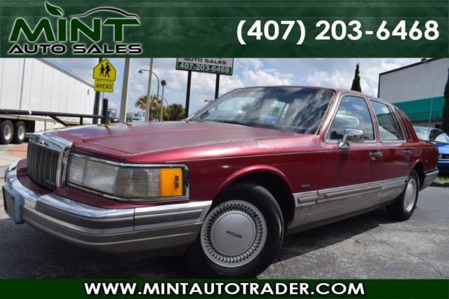 1990 Lincoln Town Car 4dr Sedan Signature 136188 Miles Red 4 Door Sedan 8 Cylind 1990 Lincoln Town Car 4dr Sedan Signature