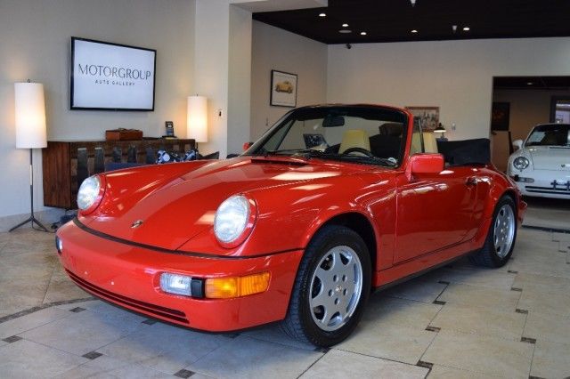1990 Porsche 911 964 Carrera4 Cabriolet Red 50k mi Manu 1990 Porsche 911