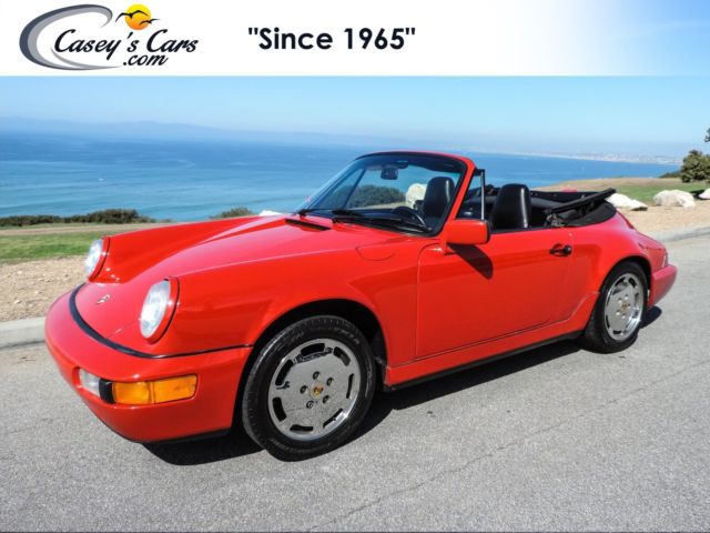 1990 Porsche 911 Carrera 2 Cabriolet 5 Speed Manual 2 Owner ALL Service Records 1990 Porsche 911