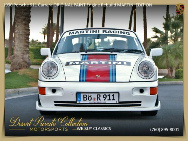1990 Porsche 911 Carrera ORIGINAL PAINT Engine Rebuild MARTINI EDITION - photo 2