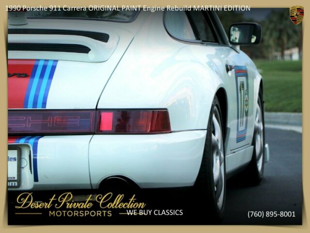 1990 Porsche 911 Carrera ORIGINAL PAINT Engine Rebuild MARTINI EDITION - photo 6