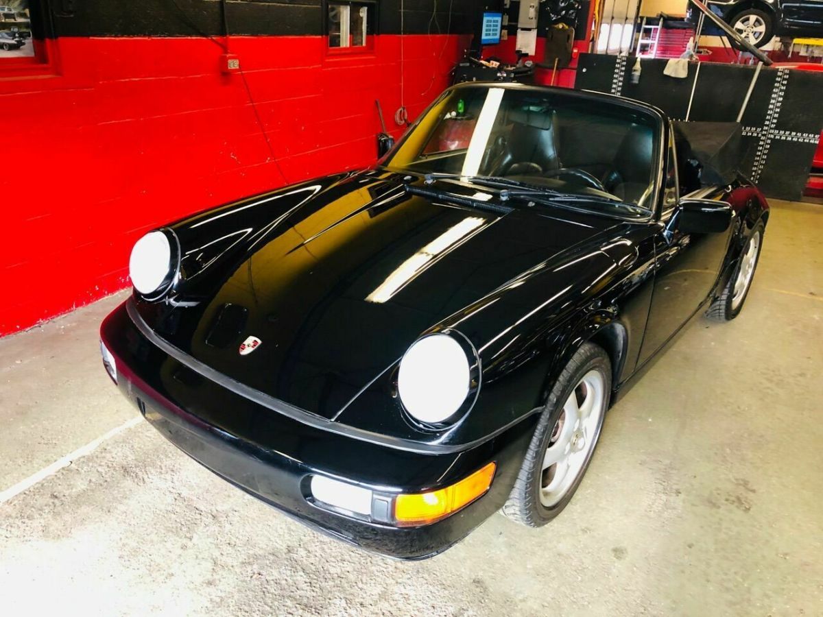 1990 PORSCHE 964 CABRIOLET * LOW MILES * TRIPLE BLACK * 1990 Porsche 964 CABRIOLET