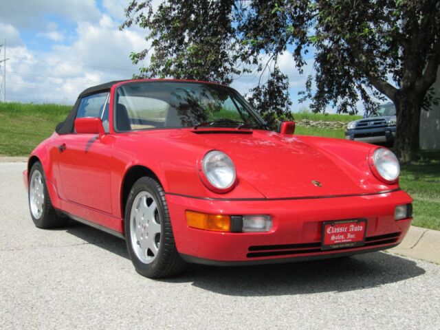 1990 PORSCHE CARRERA 4- 1 OWNER RED CABRIOLET 6 cyl 5 Speed Manual 1990 Porsche CARRERA 4- 1 OWNER --