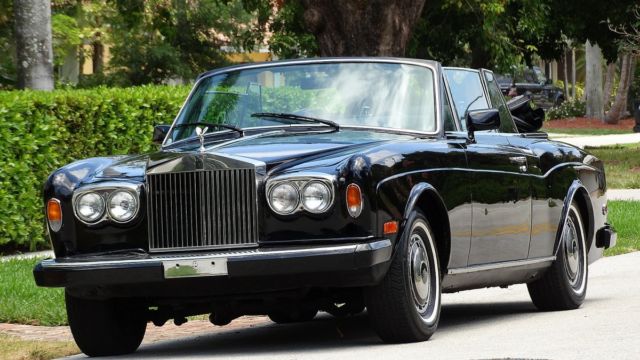 1990 ROLLS ROYCE CORNICHE III CONVERTIBLE TWO OWNER 40,000 MILES TRIPLE BLACK 1990 Rolls-Royce Corniche CORNICHE III