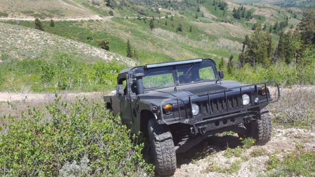 1990, Satin Black, Humvee, Military Hmmwv, Hummer, H1, m998 Street Legal Humvee! 1990 Hummer H1 truck