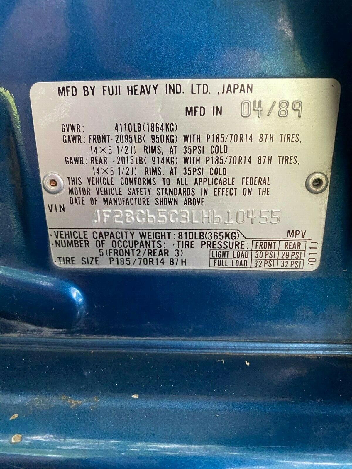 1990 Subaru Legacy LS SPECIAL - photo 12
