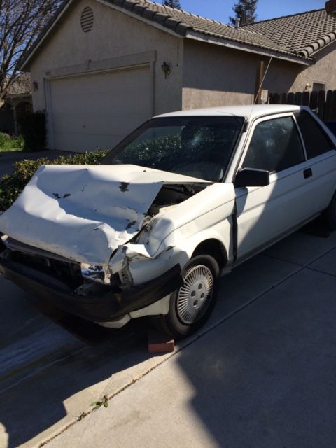 1990 TOYOTA TERCEL White Automatic Complete - Front End Damage 1990 Toyota Tercel