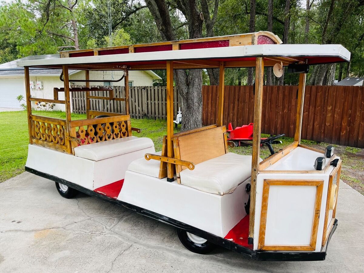1990 Walt Disney World Cushman Trolley Car Cart Prop Barn Garage NO RESERVE 1970 Other Makes Walt Disney World Cushman Trolley Car Cart Prop