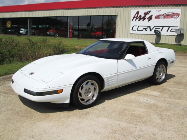 1990 White/Red Corvette Conv't With Hardtop!! TunePort/Auto! 60k Miles 1990 Chevrolet Corvette