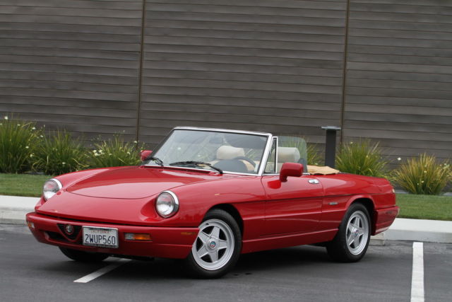 1991 Alfa Romeo Spider Red/Tan 55k miles. One Owner. California 1991 Alfa Romeo Spider