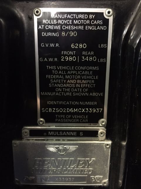1991 Bentley Mulsanne black w/Red - photo 13