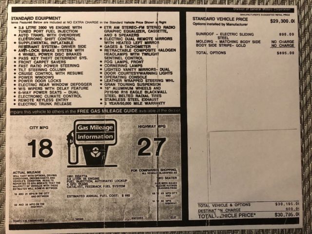 1991 Buick Reatta Coupe - photo 3