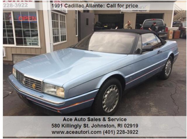 1991 Cadillac Allante Convertible 4.5L V8 118k Florida Title In Hand No Reserve 1991 Cadillac Allante Convertible