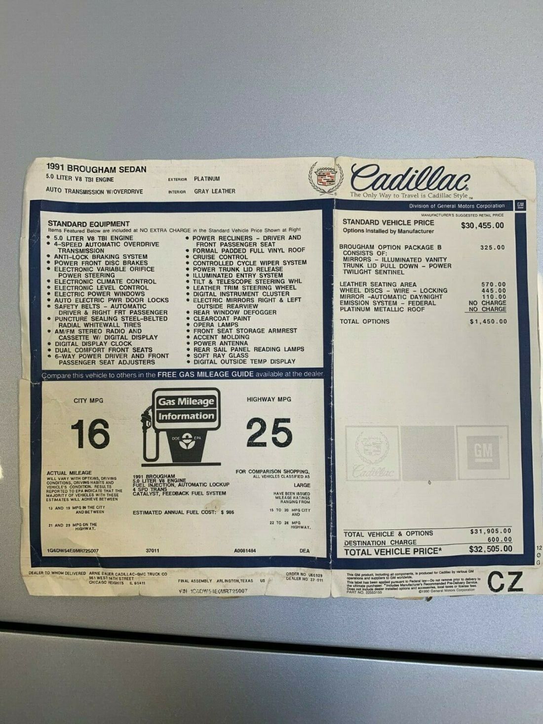 1991 Cadillac Brougham - photo 12