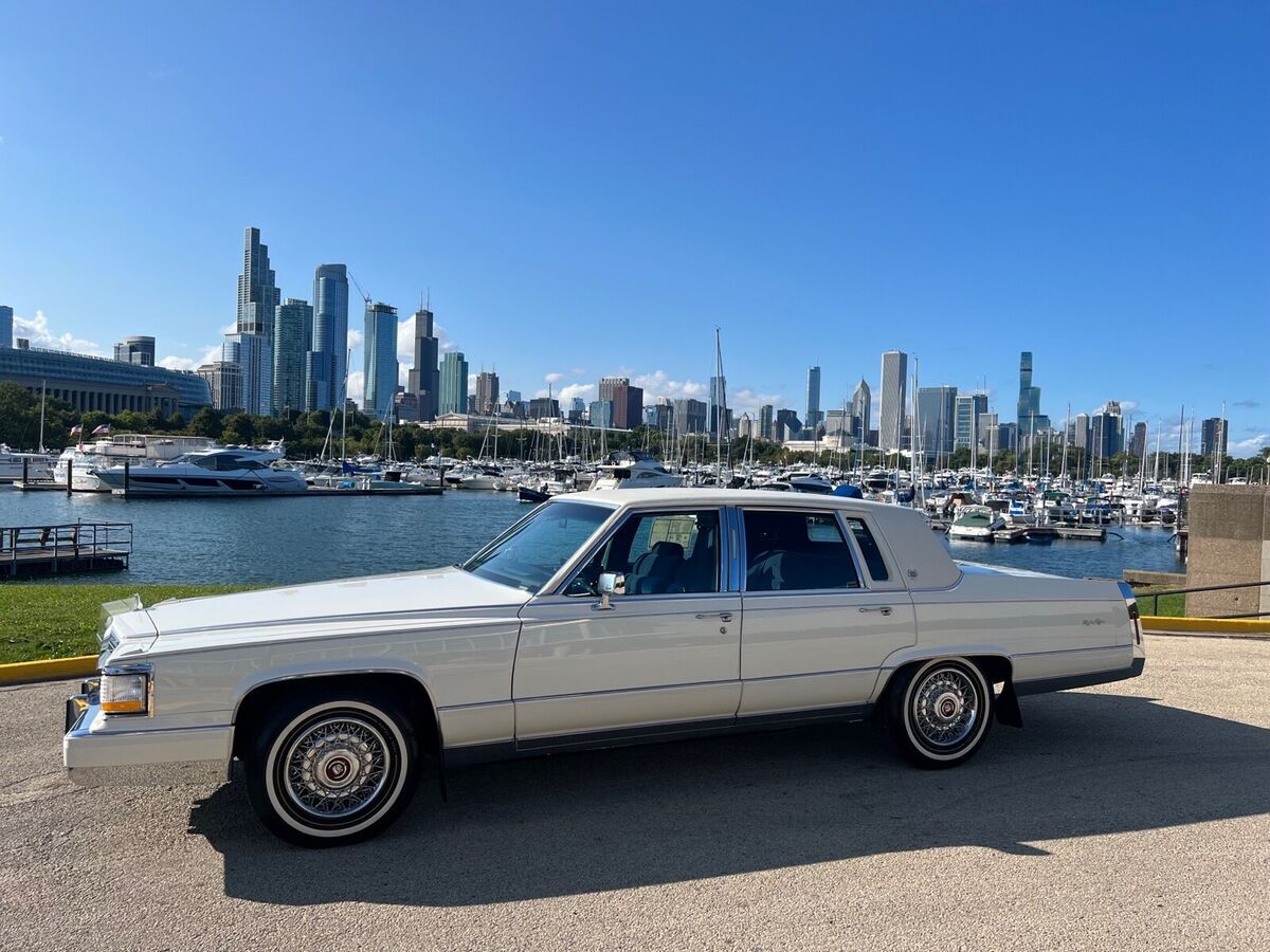 1991 Cadillac Brougham Sedan White RWD Automatic 1991 Cadillac Brougham