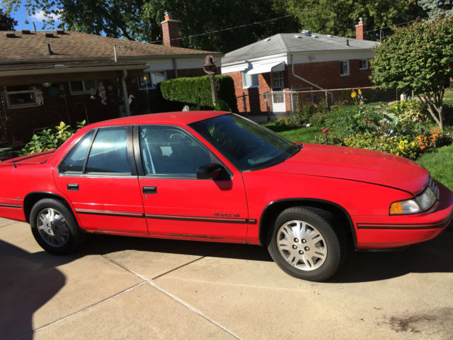 1991 CHEVROLET LUMINA WITH EURO 3.1 V6 4 DOOR RED IN COLOR ALL ORIGINAL 1991 Chevrolet Lumina Euro Sedan 4-Door