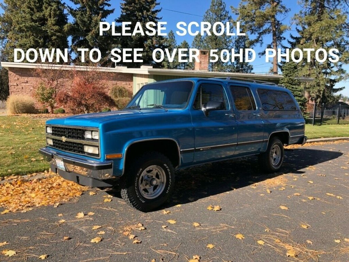 1991 CHEVY SUBURBAN 1/2 SILVERADO K1500 4X4 ONE OWNER LOW MILES 83,048 1991 Chevrolet Silverado 1500 SILVERADO