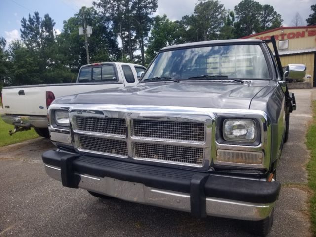1991 Cummins Dodge W250 LE 1st gen diesel reg cab 4x4 flatbbed 1991 Dodge Ram 2500 LE
