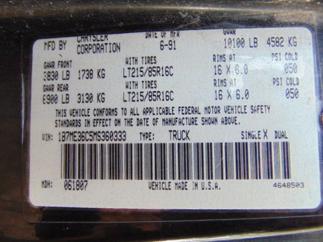 1991 Dodge Ram 3500 - photo 11