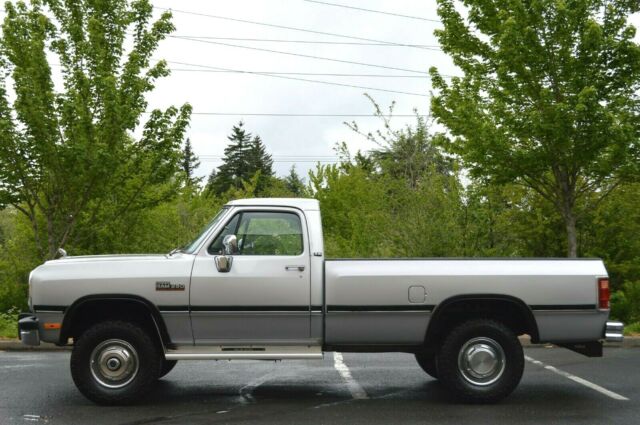 1991 DODGE RAM W-250 LE REG CAB 4X4 5.9L INTERCOOLED CUMMINS DIESEL 74,725 MILES 1991 Dodge Ram 2500