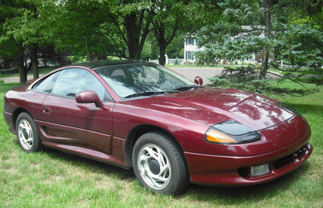 1991 Dodge Stealth RT 6-cyl. non-turbo maroon exterior dark gray leather 71K 1991 Dodge Stealth RT