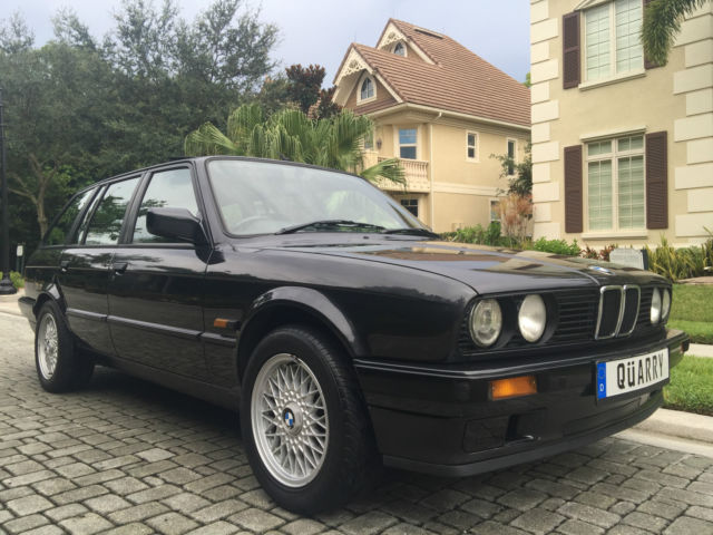 1991 E30 BMW 318i WAGON RHD EURO TOURING, 109K miles 15" BASKET WEAVES BLACK 1991 BMW 3-Series