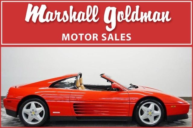 1991 Ferrari 348TS Rosso Corsa Red with Beige collector car only 627 miles 1991 Ferrari 348