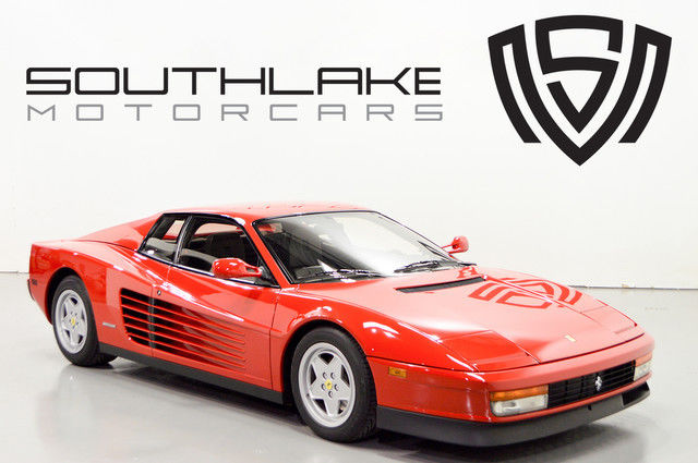 1991 Ferrari Testarossa Rossa Corsa Red on Black with 17k mi Serviced Immaculate 1991 Ferrari Testarossa