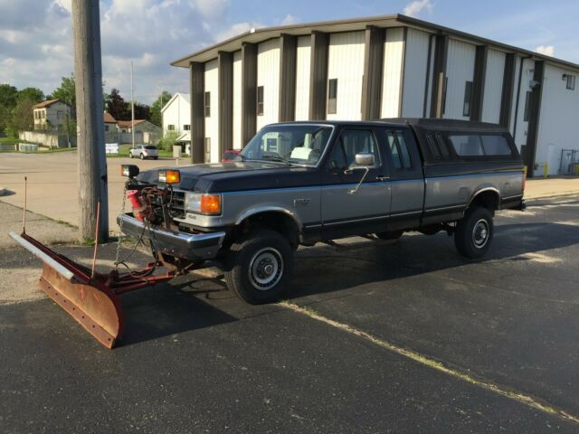1991 ford f 250 4x4 with 7 1/2' cable western plow 1991 Ford F-250
