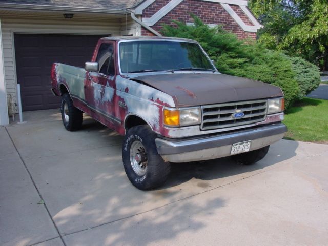 1991 FORD F250 XLT LARIAT 4x4 truck STD cab long bed 5.8L gas engine 1991 Ford F-250