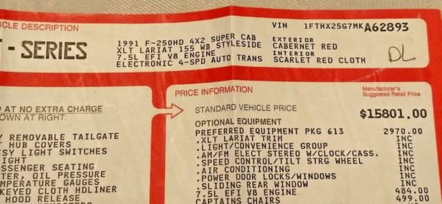 1991 Ford F-250 XLT Lariet - photo 11
