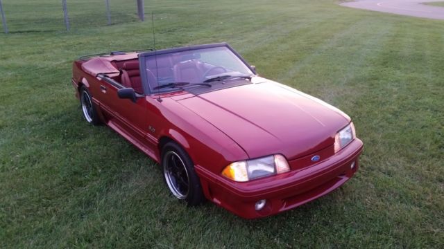 1991 FORD MUSTANG GT CONVERTIBLE 5.0L V8 302 very rare color 5.O Fox body convt 1991 Ford Mustang GT