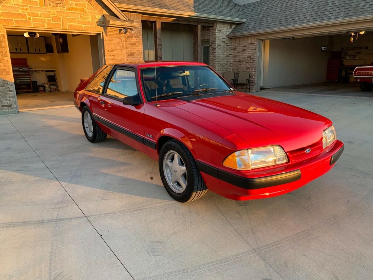 1991 Ford Mustang LX Hatchback 5.0 Red/Black Foxbody 1991 Ford Mustang Lx