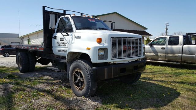 1991 GMC TOPKICK, manual trans is 5spd, hi-lo diff, 16' x 8' PTO/HYD tilt bed 1991 GMC TOPKICK