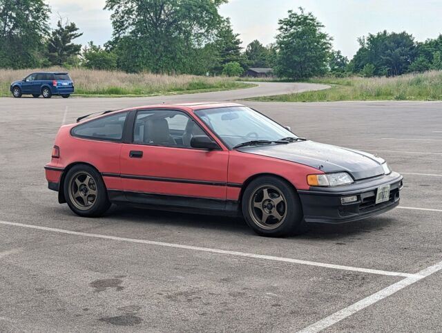 1991 Honda Civic Coupe Red FWD Manual CRX SI 1991 Honda Civic CRX SI