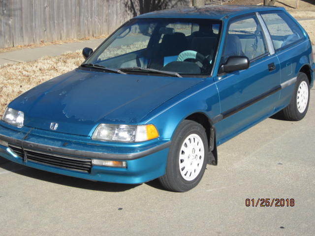 1991 Honda Civic Tahitian Green Pearl Hatchback Manual One Owner 1991 Honda Civic DX