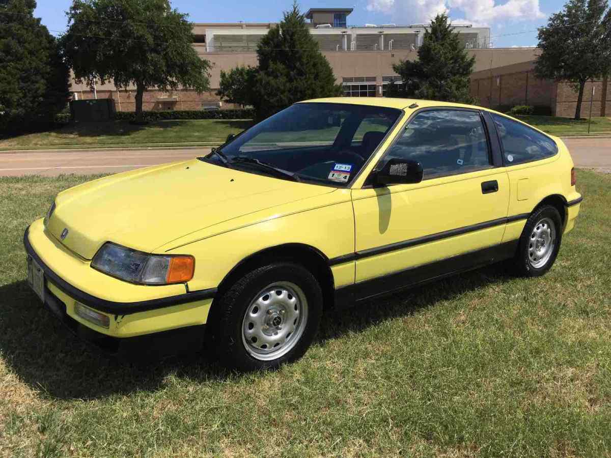 1991 Honda CRX Hatchback Yellow FWD Automatic 84,540 Original Miles 1991 Honda CRX CRX