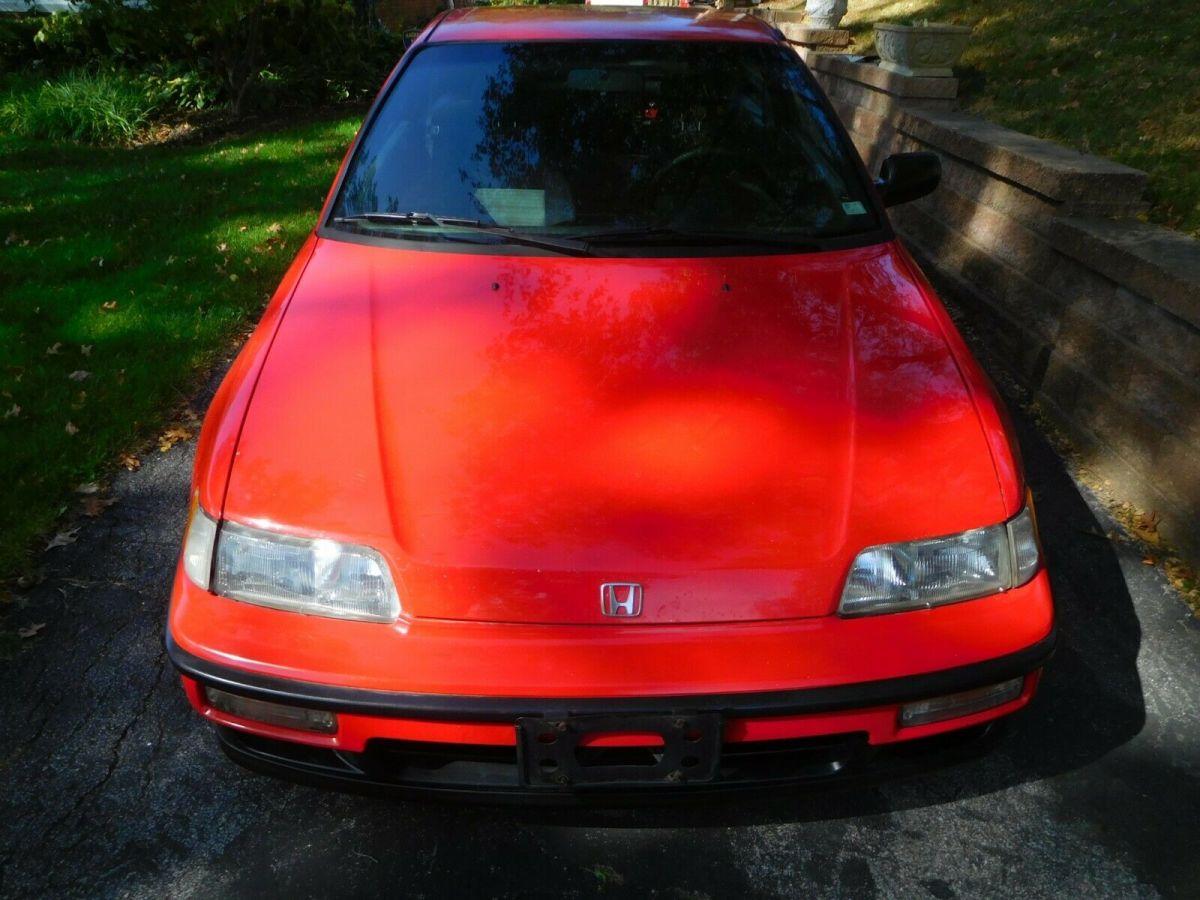 1991 Honda CRX, HF Model, Red 1991 Honda CRX