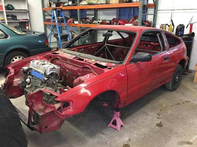 1991 Honda CRX HF SHELL RUST FREE 118k Miles 2 OWNER K Series Ready Caged RARE 1991 Honda CRX HF