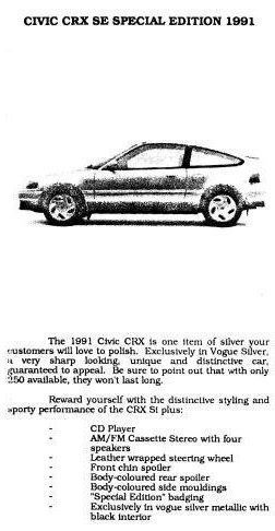 1991 Honda CRX Si Couple 2-Door - photo 12