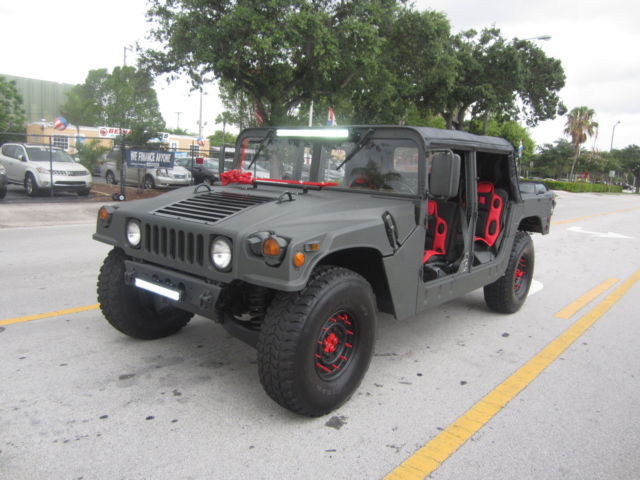 1991 HUMMER H1 MILITARY HUMVEE SHOW TRUCK 6.2L DIESEL 4X4 ONE ON ROAD FL TITLE 1991 Hummer H1 H1