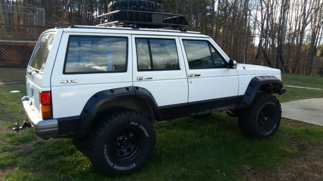 1991 jeep cherokee 4x4 4.5 inch suspension lift new wheels and tires 1991 Jeep Cherokee