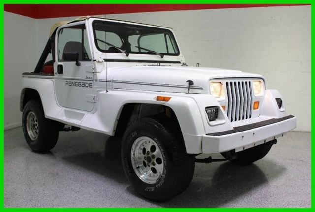 1991 JEEP WRANGLER RENEGADE 4.0L I6 4X4 RARE AUTOMATIC COLD A/C 1991 Jeep Wrangler Renegade