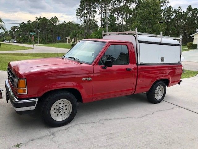1991 Manual stick shift Ford Ranger XLT with 3 lock door shell camper 5 speed OD 1991 Ford Ranger XLT