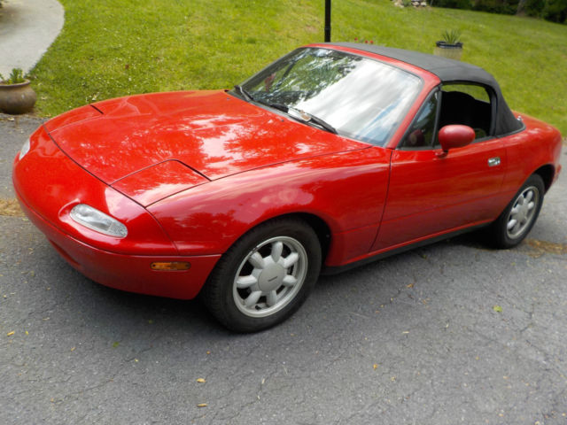 1991 MAZDA MIATA MX-5 LO MILES I OWNER NO REPAIRS GARAGE KEPT RED CONVERT. 1991 Mazda MX-5 Miata MX-5