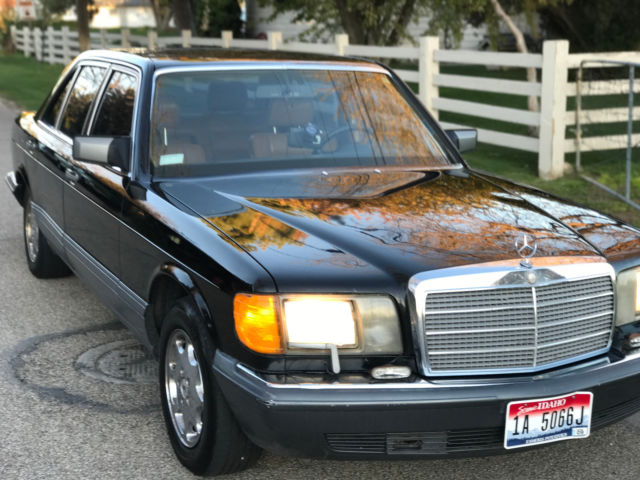 1991 MERCEDES 420SEL BLACK WITH BROWN RARE COLOR COMBO STUNNING SHAPE LAST YEAR 1993 Mercedes-Benz S-Class SEL